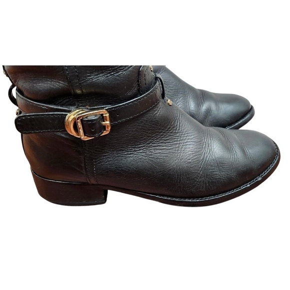 TORY BURCH Marlene Round-Toe Knee-High Black Leather Riding Boots Size 7.5 M - Picture 5 of 16